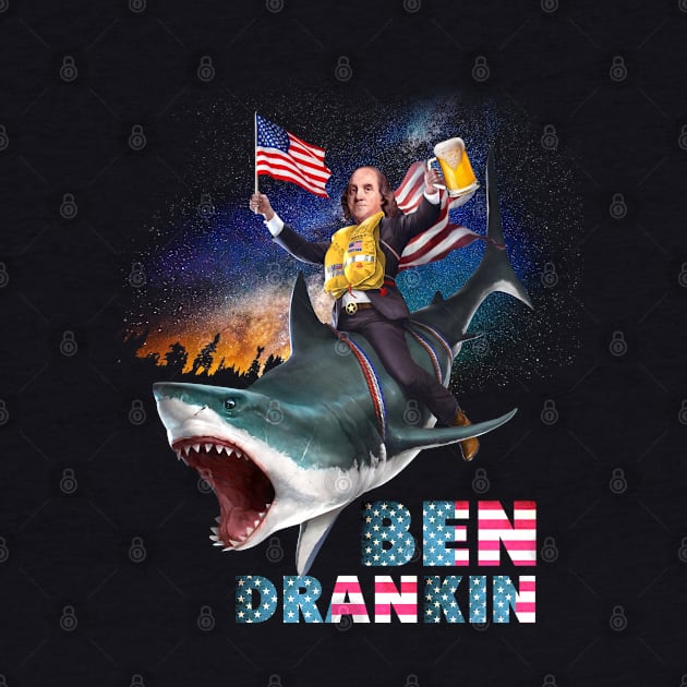 4th july t-shirt ben drankin by chuhe86